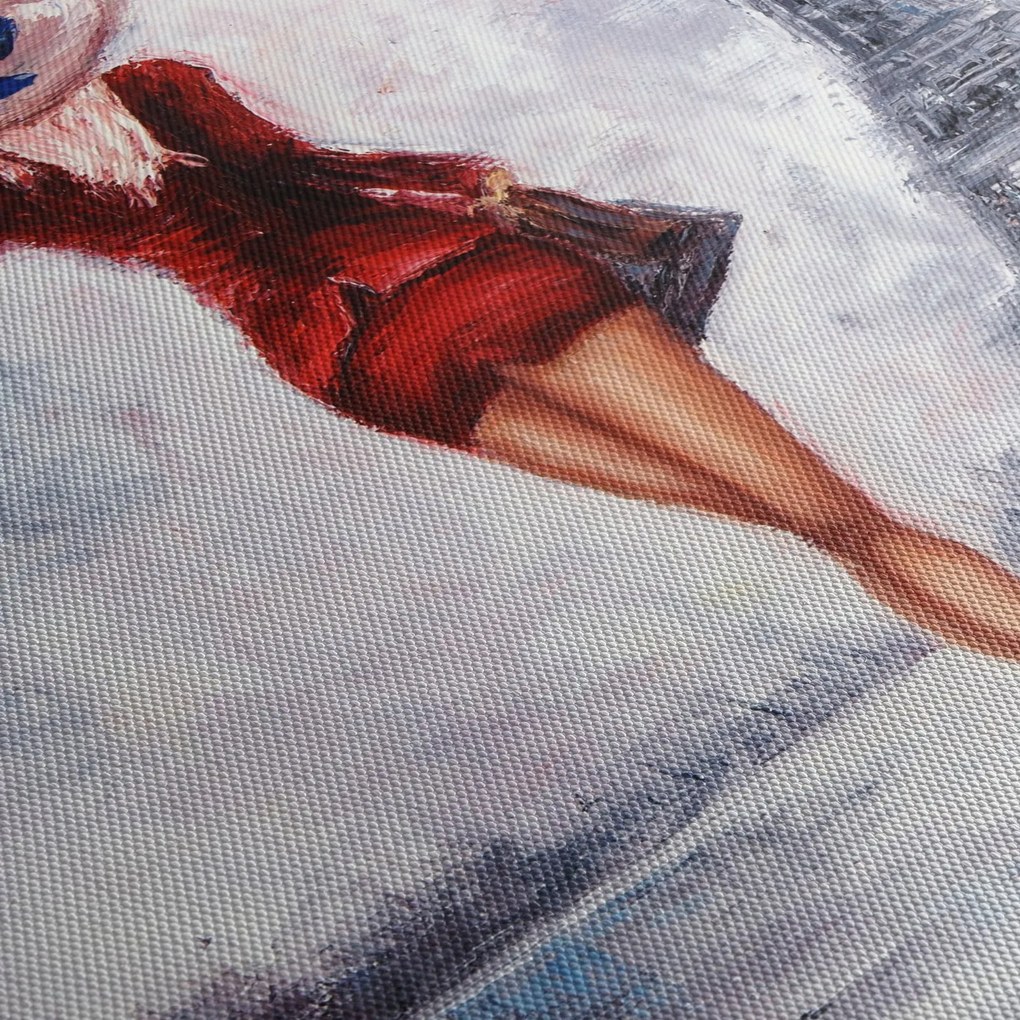 Tablou - Femeie și Turnul Eiffel (70x50 cm)