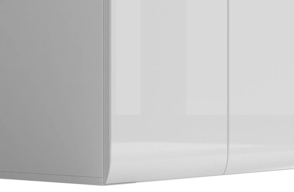 Vitrină Azteca Trio SFK1W1D/14/9 (alb + alb lucios). Promo -18%. 1004831