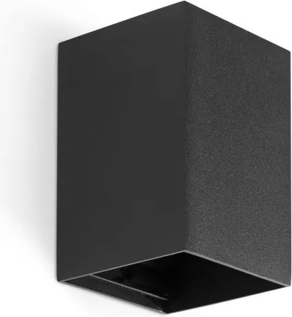 Aplica perete aluminiu negru, 1xGU10, LUNE square