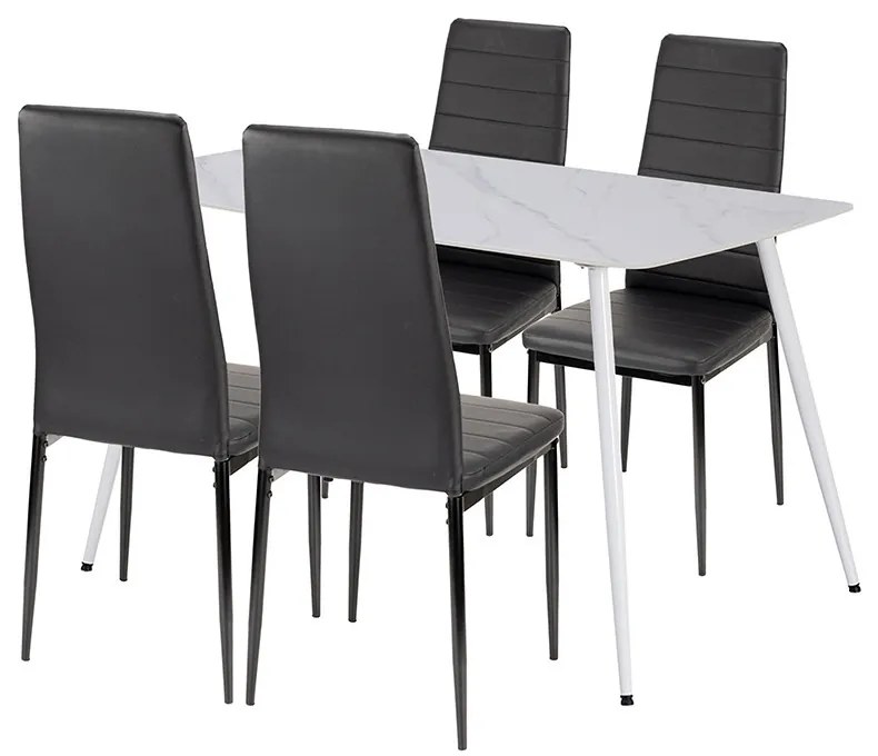 Jenna 4+1 set de sufragerie negru