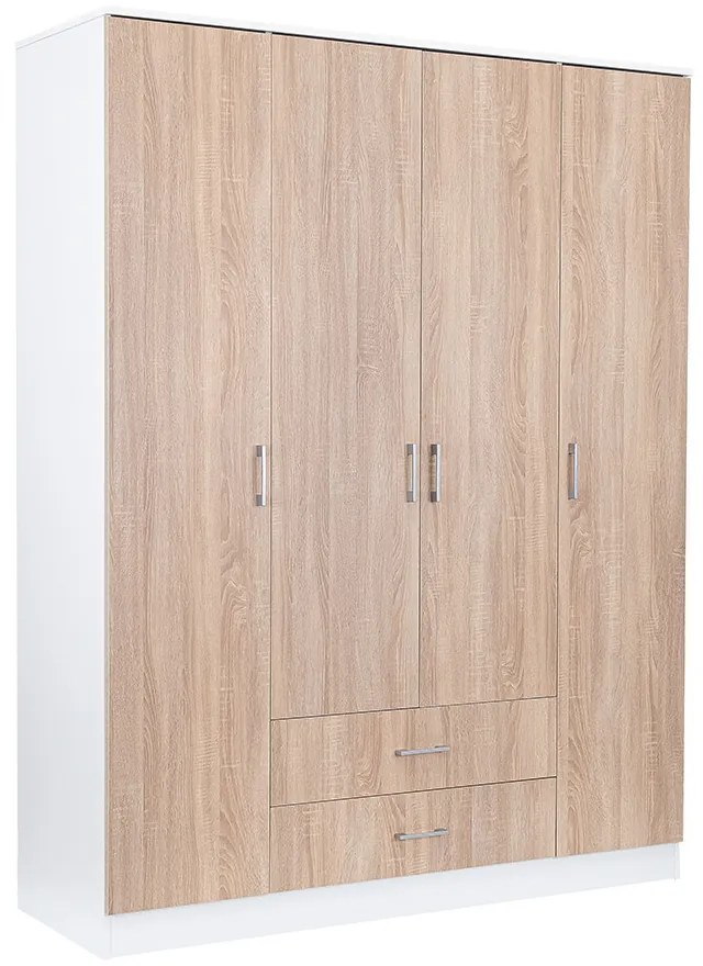 Dulap Miami 160x205 cm stejar sonoma-alb