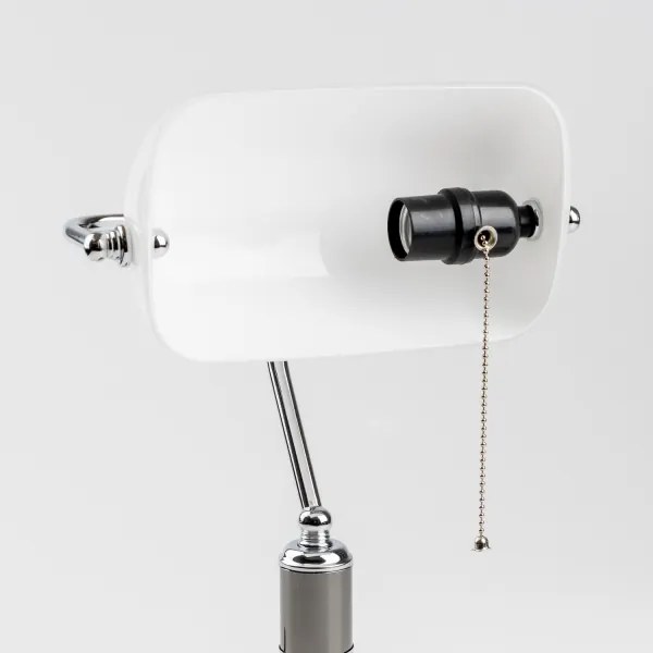 Lampă de birou Brilagi BANK OFFICE 1xE27/60W/230V negru/argintiu/alb