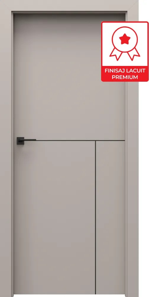 Usa de interior PORTA UNI COLOR MODERN cu toc reglabil - Model L1 95-140 mm, Casmir Mat