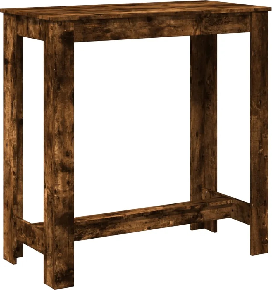 vidaXL Masă de bar, stejar fumuriu, 102x50x103,5 cm, lemn prelucrat