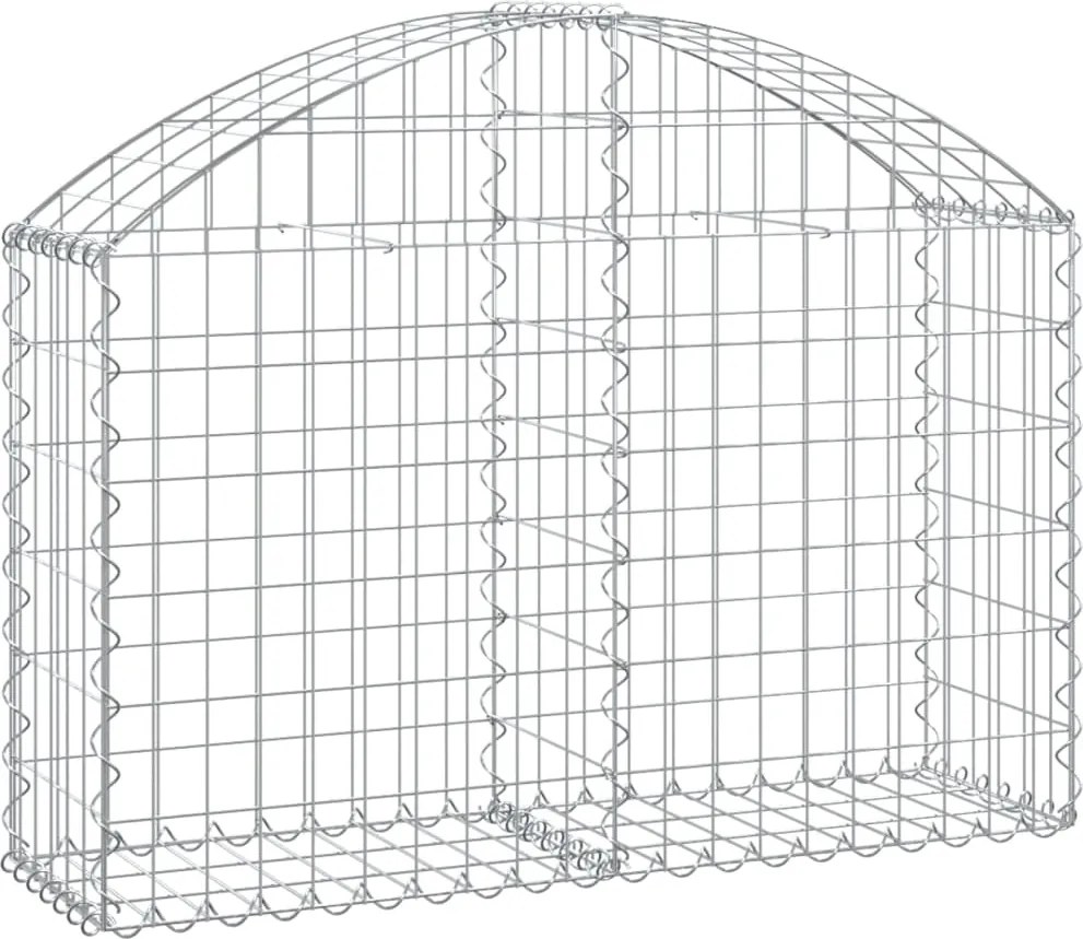 vidaXL Coș gabion arcuit, 100x30x60/80 cm, fier galvanizat
