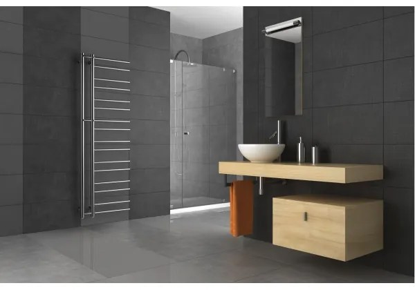 P.M.H. T2C - Radiator de baie tip scară THEIA, 352 W, 154 cm, cu racordare pe partea dreaptă, crom lucios