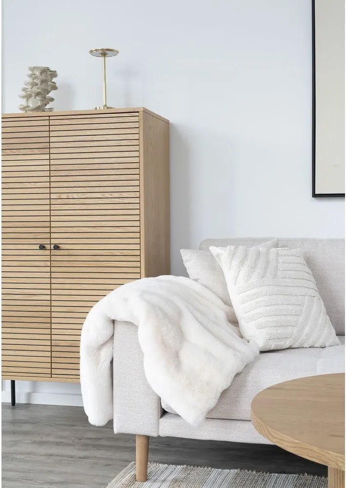 Dulap în culoare naturală cu aspect de lemn de stejar 80x130 cm Kyoto – House Nordic