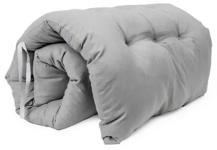 Scaun pliabil de drumeție cu saltea negru/gri