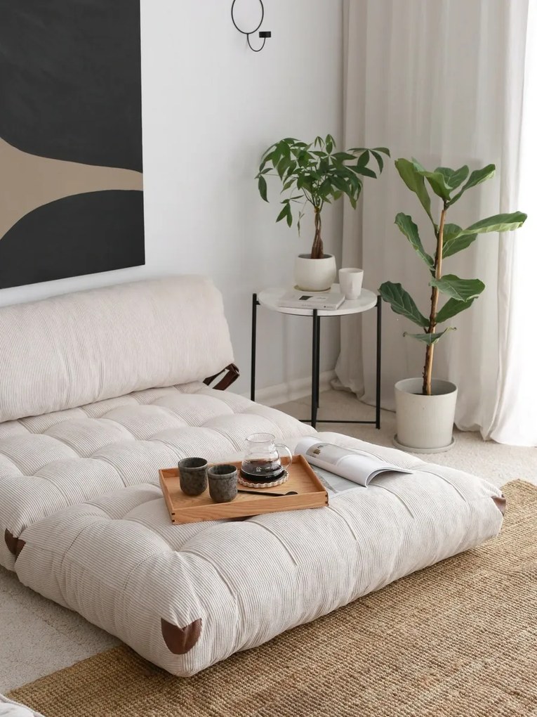 Fold sofa Fold Kadife 2 Alb