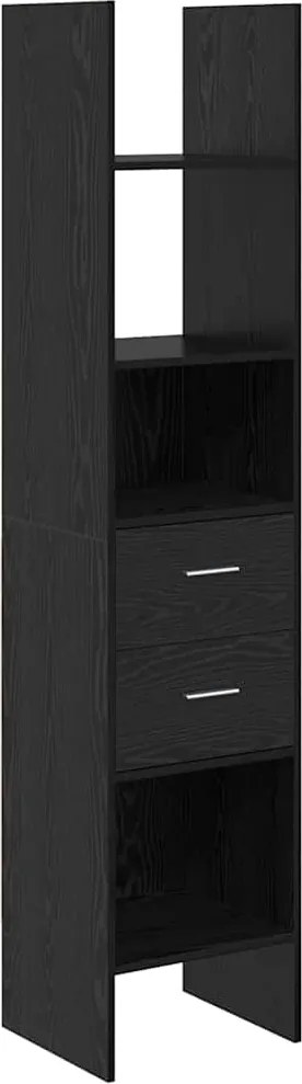 vidaXL Dulap pentru cărți Stejar negru 40 x 35 x 180 cm Lemn compozit