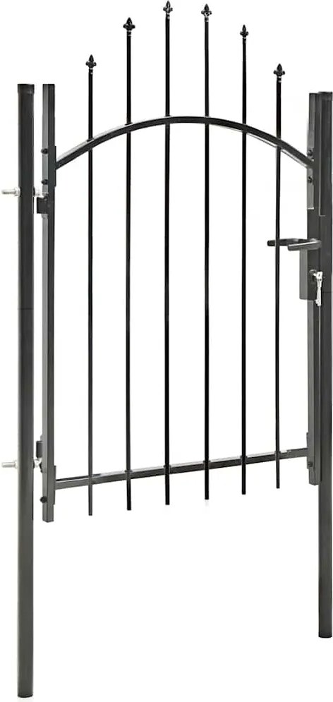 vidaXL Poarta de gradina Woerden oțel 1x1,25 m negru