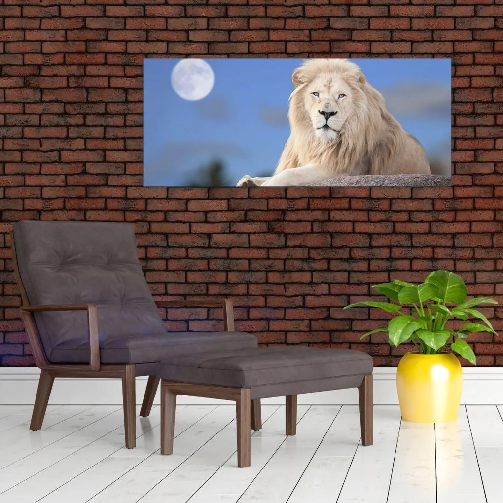 Tablou - Leu alb (120x50 cm)