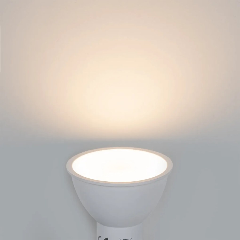 Set de 5 becuri LED GU10 cu senzor crepuscular 5W 380lm 2700K