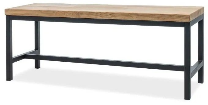 Banca Loras K, Stejar/Negru 120X35X45