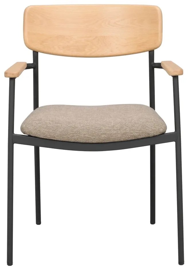 Scaune de dining bej/natural 2 buc. Maymont – Rowico