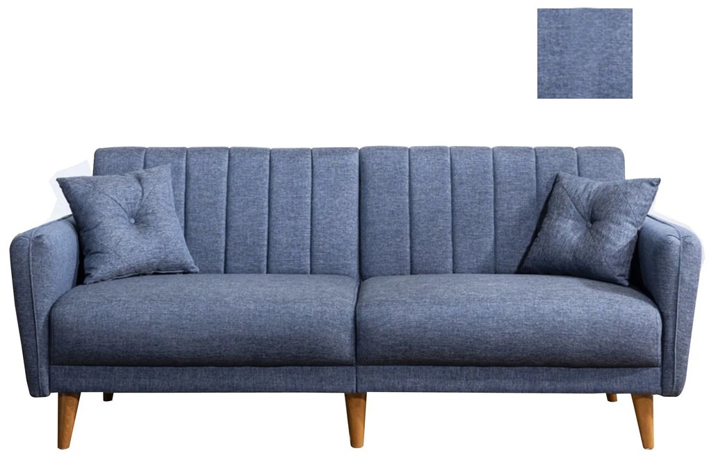 Canapea extensibilă cu 3 locuri Aqua-Dark Blue Albastru inchis