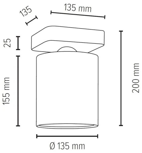 Plafonieră JENTA 1xE27/25W/230V