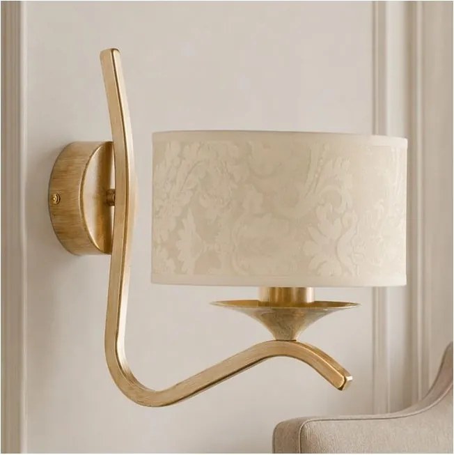 Brilagi - Lampă de perete SAPHIRE 1xE27/15W/230V crem/auriu/patină