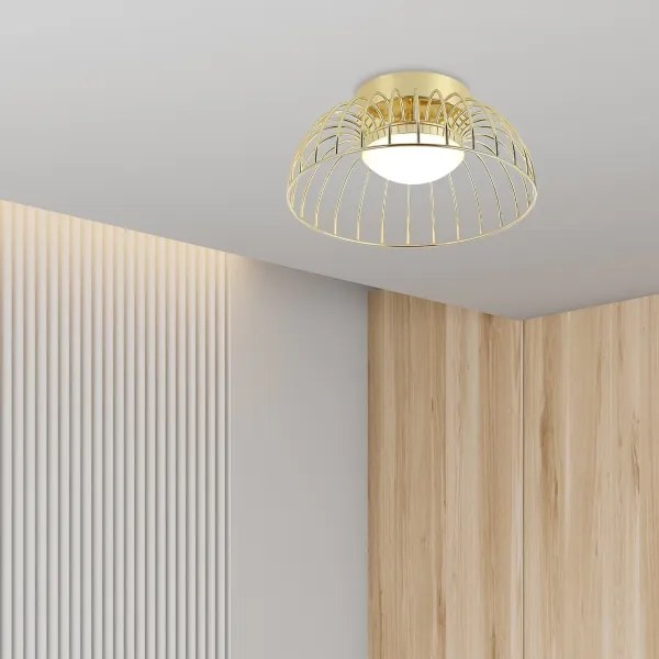 Plafonieră LED BETSY, 12 W / 230 V, Ø 25 cm, aurie