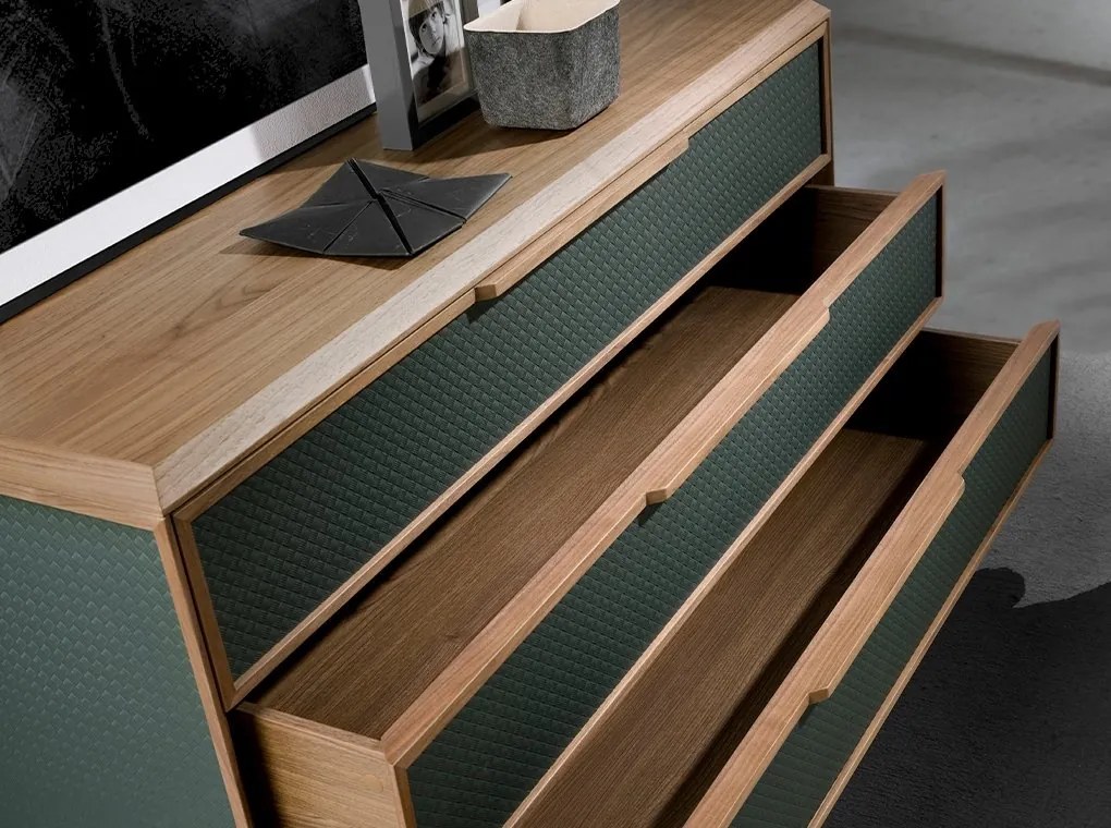 Comoda cu 3 sertare design LUX Dark green