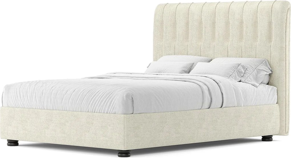 Pat lemn masiv tapitat Florence 120/140/160/180cm - 180x200