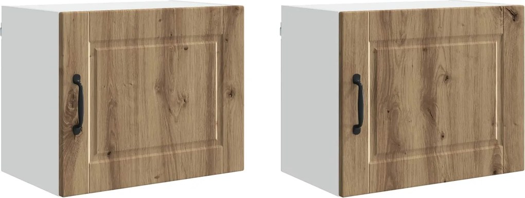 vidaXL Dulap de bucătărie 2 pcs Stejar Artizanal 50 x 31 x 40 cm
