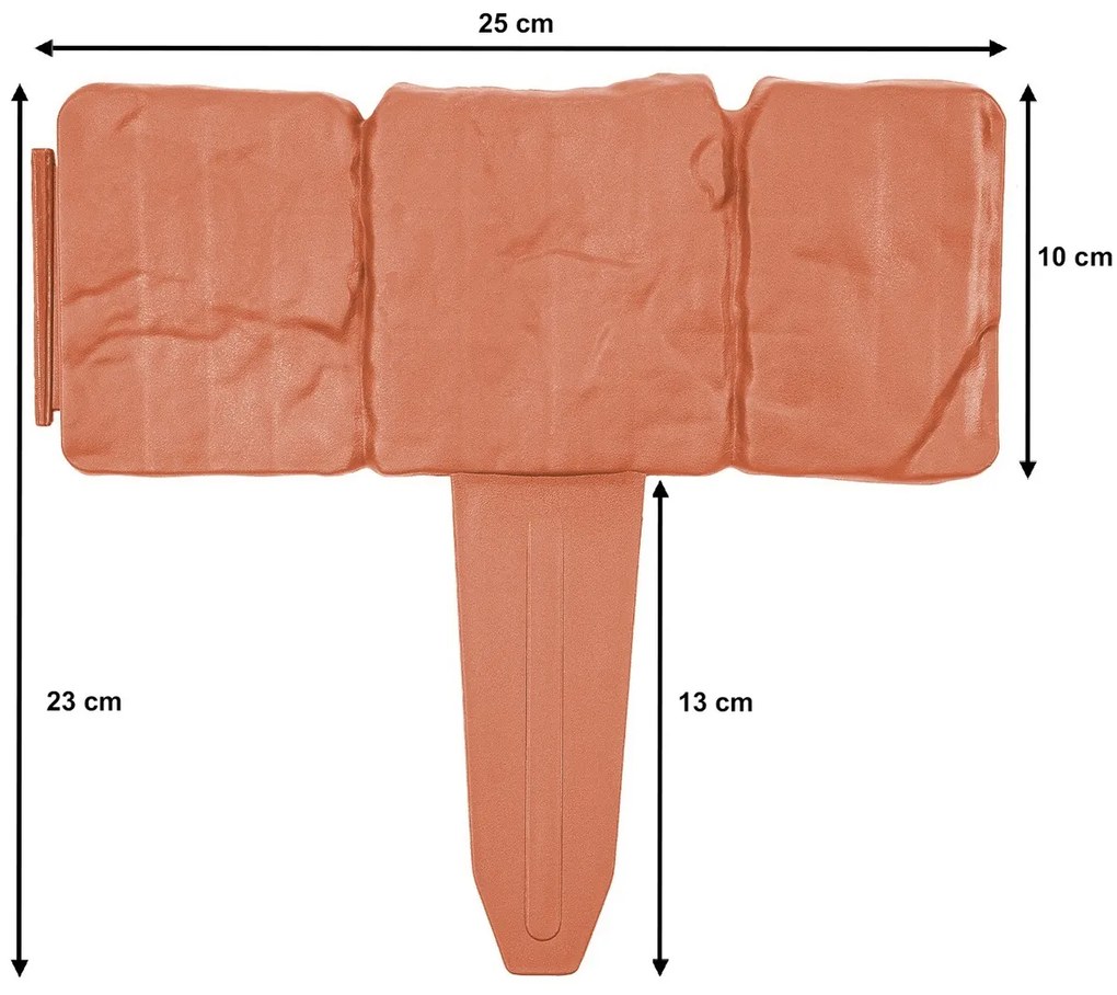 Palisadă de grădină 4Home Terracotta, 2,5 m
