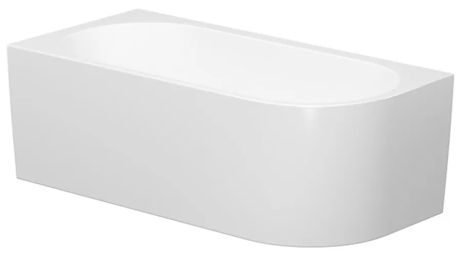 Cada freestanding Cersanit Crea 170x82 cm alb lucios cu montaj stanga lipita de perete, BTW