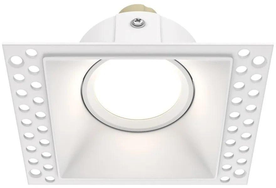 Spot incastrabil design tehnic Dot alb 11,2x11,2cm