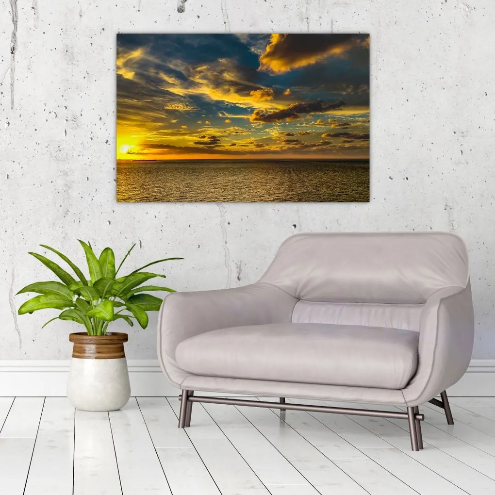 Apus de soare la mare (90x60 cm)