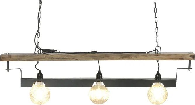 Lampă de tavan din lemn de acacia și fier, 116x16x26 cm, „Acacia"