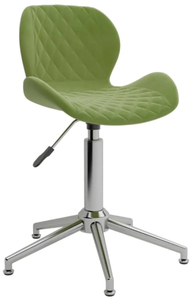 334964 vidaXL Scaun de bucătărie pivotant, verde deschis, catifea