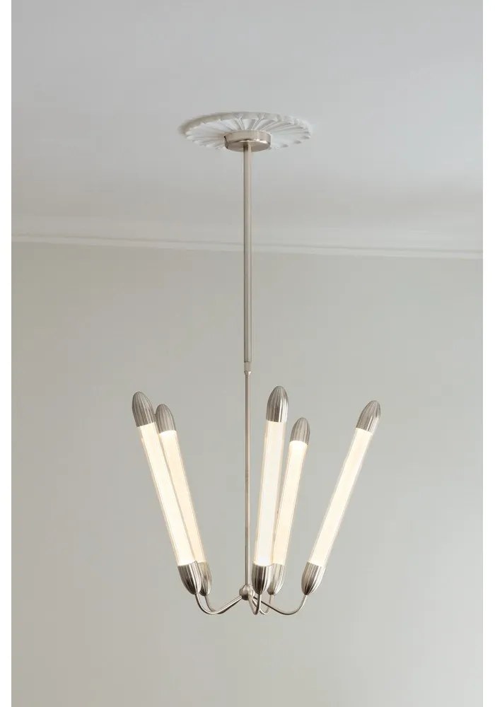 Lustră argintie din oțel cu abajur din sticlă ø 86 cm Lemon Squeeze – UMAGE