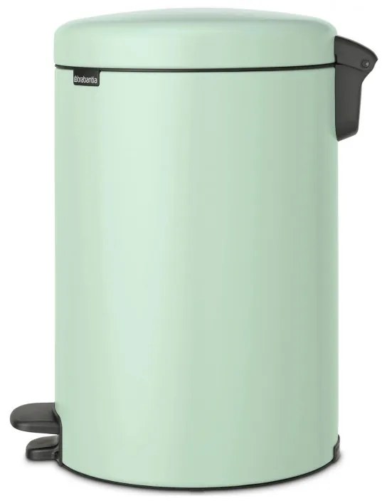 Cos de gunoi cu pedala Brabantia NewIcon 1008847, 20 L, Inchidere lina, Baza antiderapanta, Verde deschis