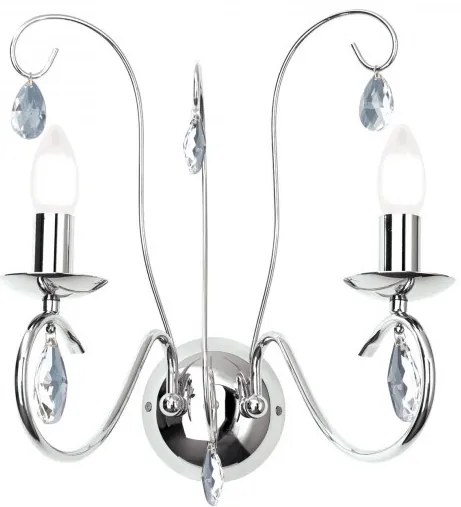 Aplica perete stil clasic cu cristale K9 Alessia WA 2-1093/2 chrom OR