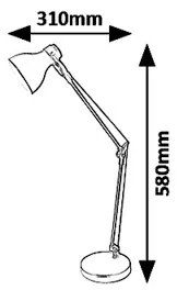 Rabalux 6409 - Lampă de masă CARTER 1xE14/11W/230V