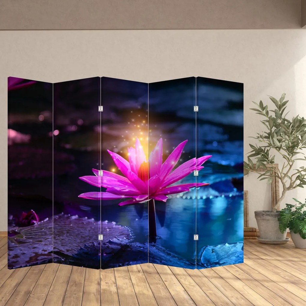 Paravan - Lotus pe apă (210x170 cm)