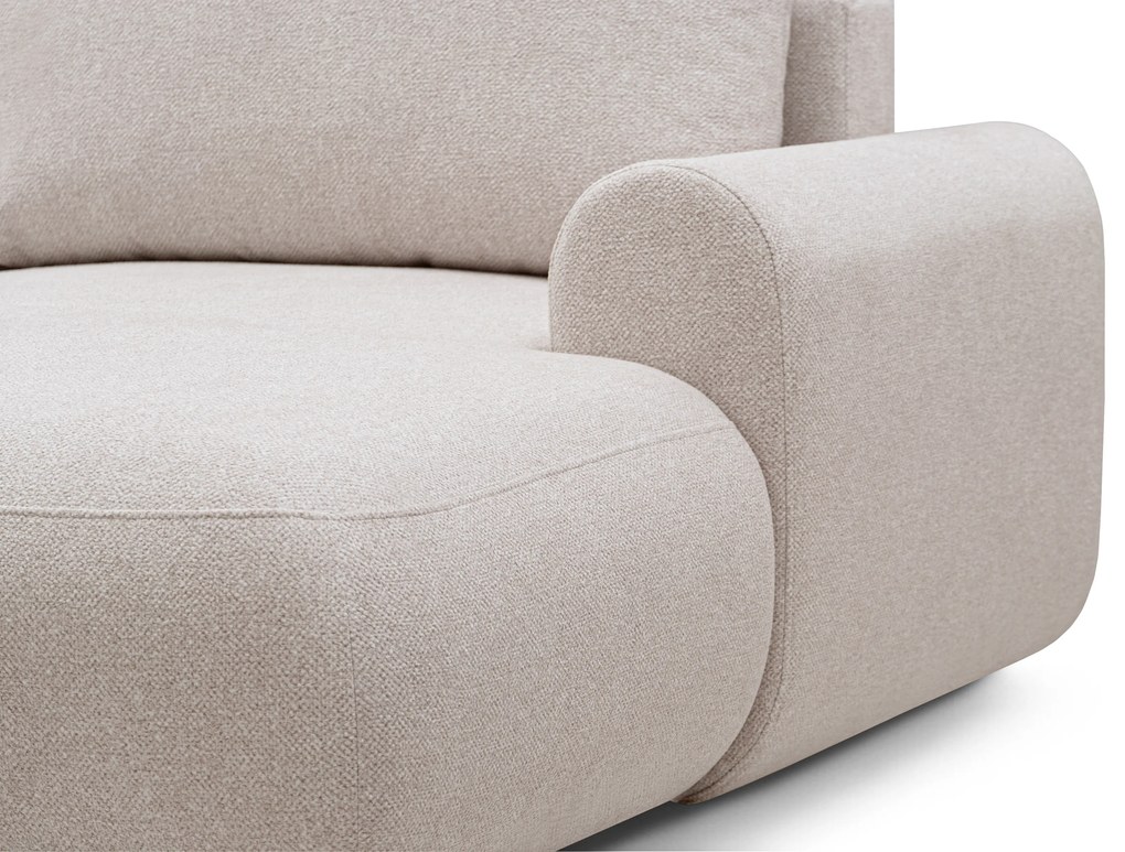 Colțar extensibil Lotulis L II pe dreapta - tricot crem hidrofob Blur 01