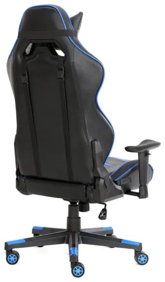 Scaun pentru jocuri video VARR Nascar negru/albastru
