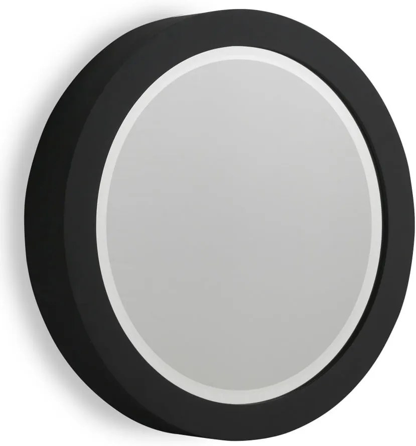Oglindă de perete Geese Thick, Ø 50 cm, negru