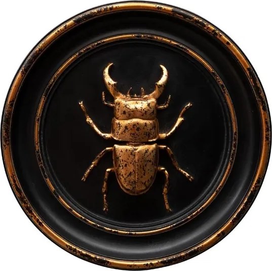 Decoratiune de perete din rasina, aspect vintage, Beetle