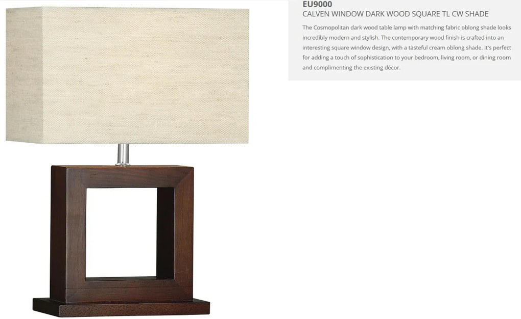 Veioza / Lampa de masa eleganta design decorativ Calven EU9000 SRT