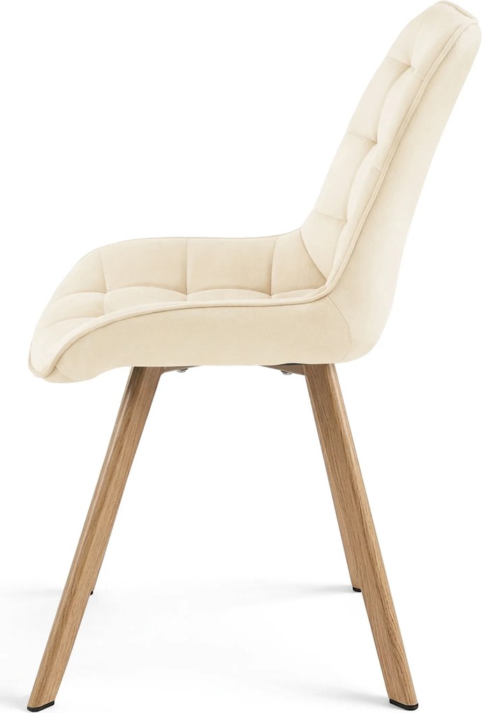 Scaun de dining SORIA VELVET, bej deschis