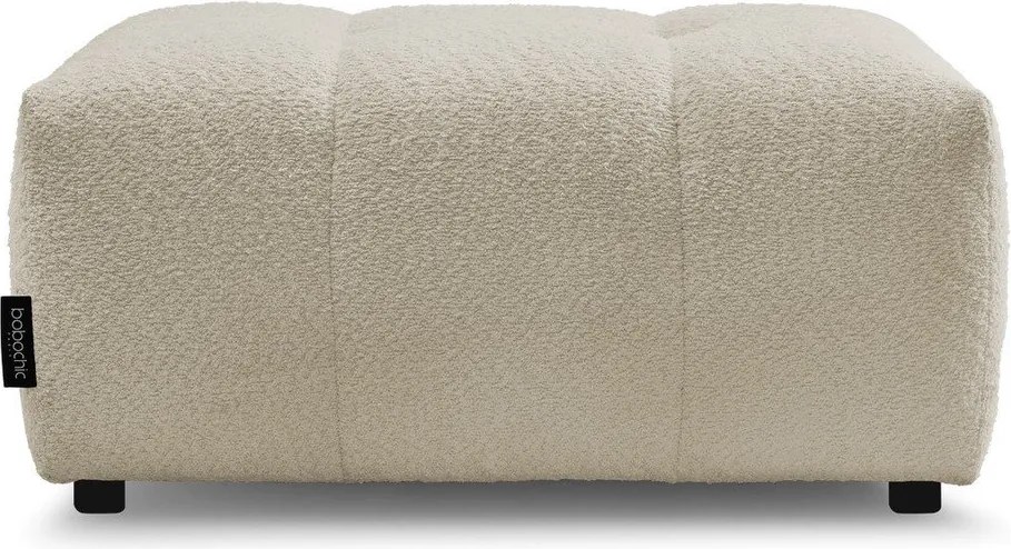 Taburet bej cu tapițerie din țesătură bouclé Roxelane – Bobochic Paris