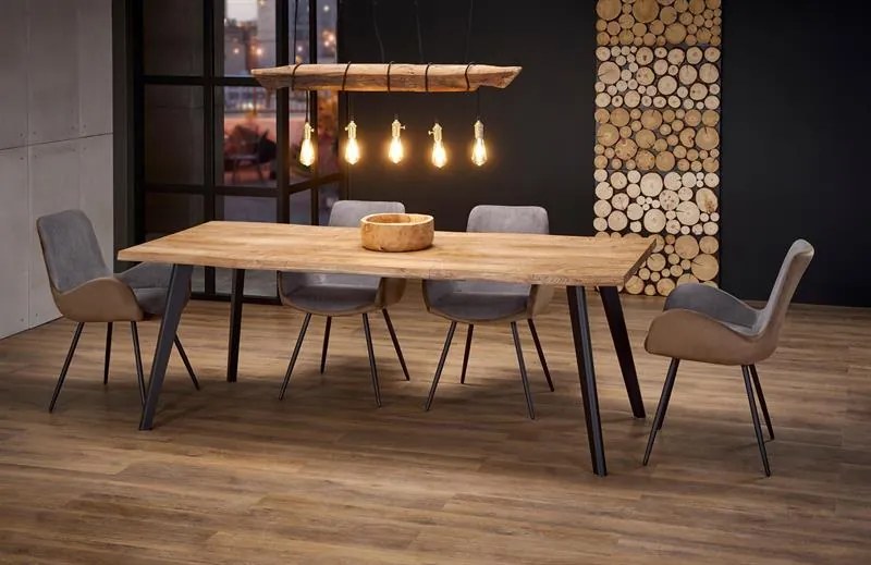 Masa de sufragerie extensibila in decor de stejar, BRYNE 120(180)x80