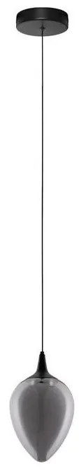 Pendul LED modern, Metal, Sticla, Fumuriu, Nali