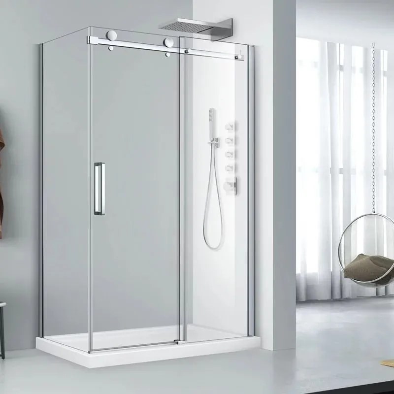 Cabina de dus dreptunghiulara cu usa glisanta Fluminia Paloma 100x80
