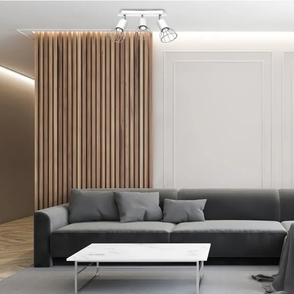 Spot DANTE 3xGU10/25W/230V alb/crom lucios