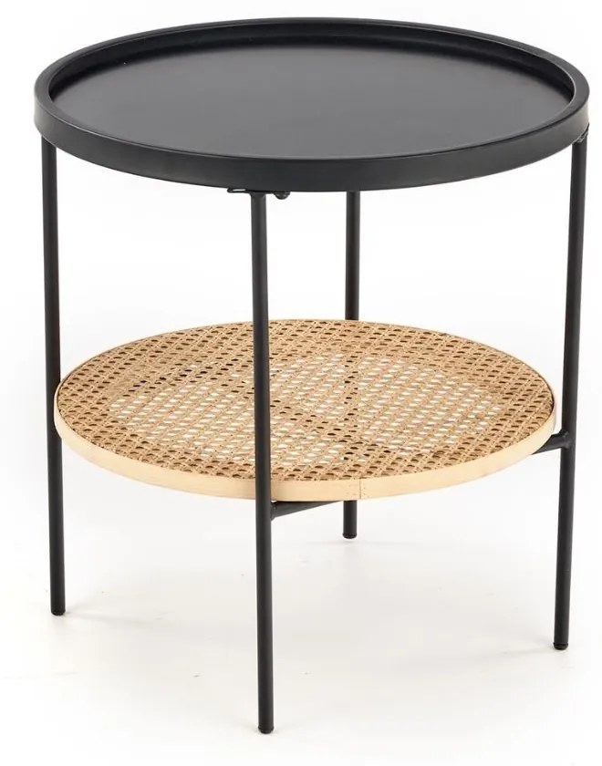 Masa de cafea Kampa, neagra / ratan