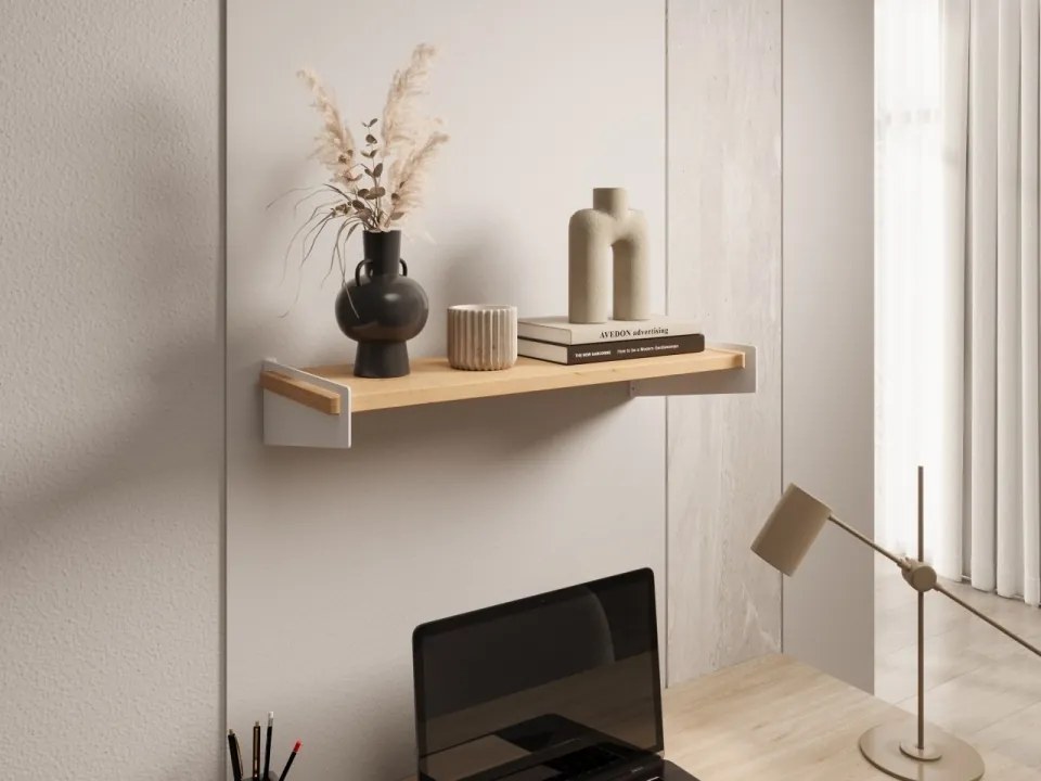 Raft suspendat, Ovo, ADRK Furniture (Culoare: Alb / Alb Mat)